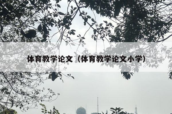 体育教学论文（体育教学论文小学）