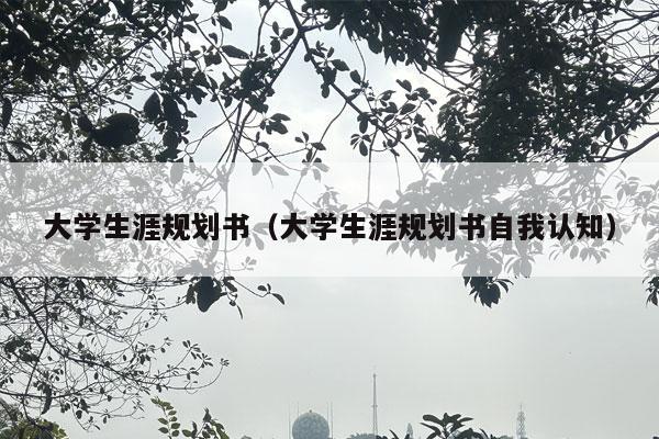 大学生涯规划书（大学生涯规划书自我认知）