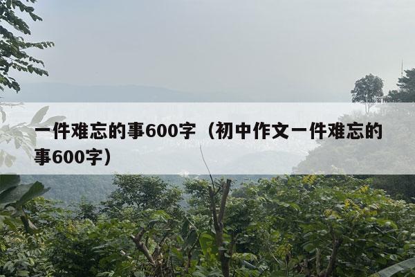 一件难忘的事600字（初中作文一件难忘的事600字）