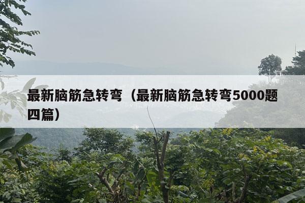 最新脑筋急转弯（最新脑筋急转弯5000题四篇）