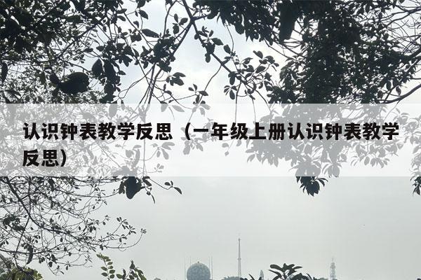 认识钟表教学反思（一年级上册认识钟表教学反思）