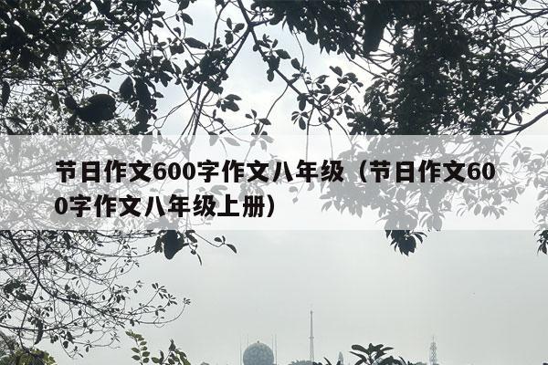 节日作文600字作文八年级（节日作文600字作文八年级上册）