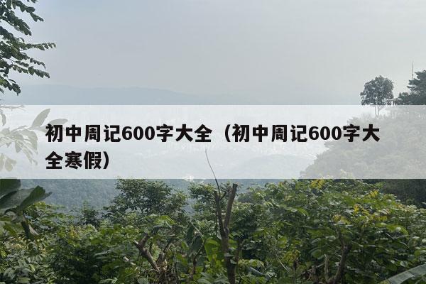 初中周记600字大全（初中周记600字大全寒假）