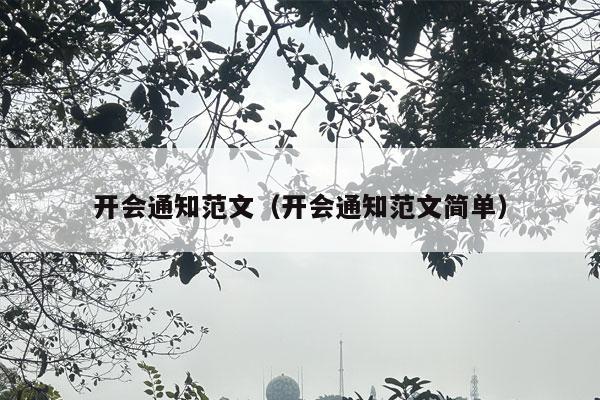 开会通知范文（开会通知范文简单）