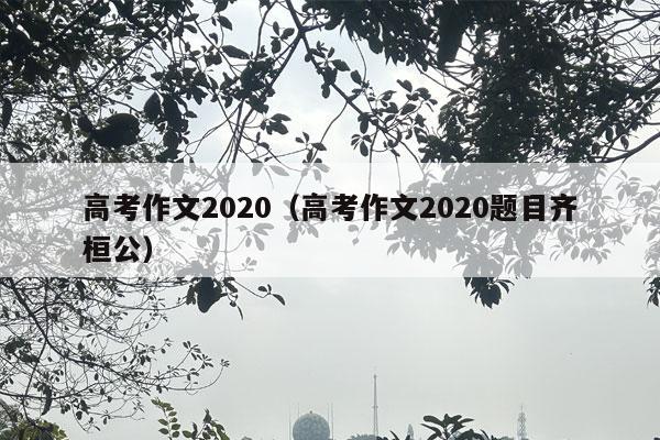 高考作文2020（高考作文2020题目齐桓公）