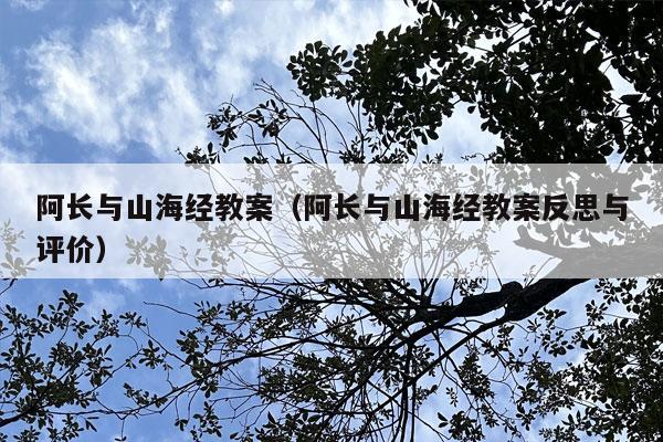 阿长与山海经教案（阿长与山海经教案反思与评价）