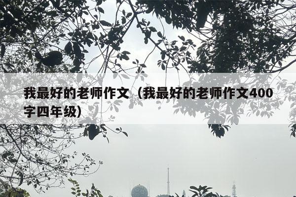 我最好的老师作文（我最好的老师作文400字四年级）