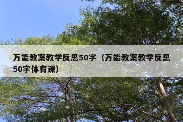 万能教案教学反思50字（万能教案教学反思50字体育课）