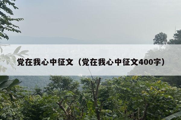 党在我心中征文（党在我心中征文400字）