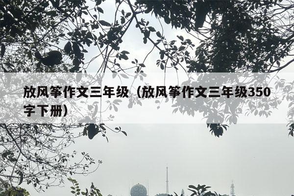 放风筝作文三年级（放风筝作文三年级350字下册）