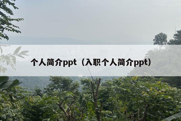 个人简介ppt（入职个人简介ppt）