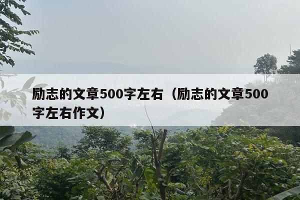 励志的文章500字左右（励志的文章500字左右作文）