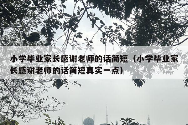 小学毕业家长感谢老师的话简短（小学毕业家长感谢老师的话简短真实一点）