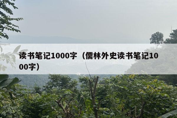 读书笔记1000字（儒林外史读书笔记1000字）