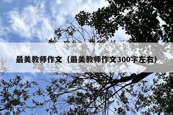 最美教师作文（最美教师作文300字左右）