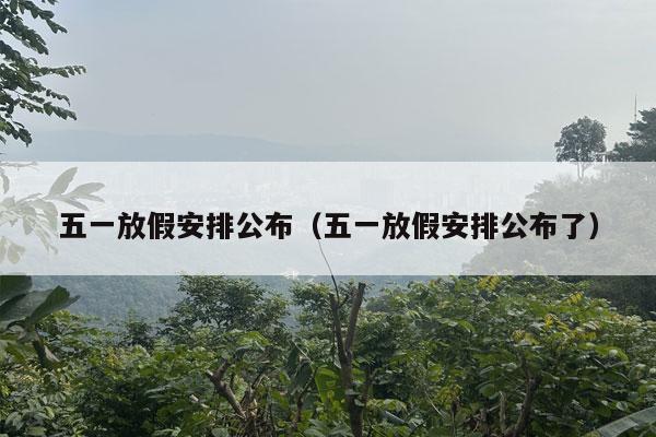 五一放假安排公布（五一放假安排公布了）