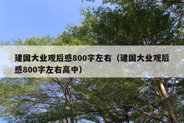 建国大业观后感800字左右（建国大业观后感800字左右高中）