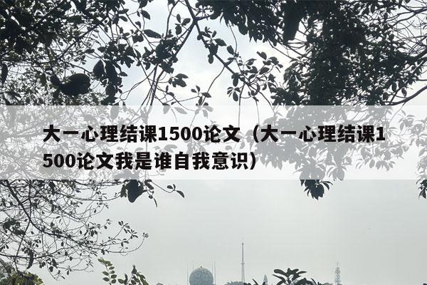 大一心理结课1500论文（大一心理结课1500论文我是谁自我意识）