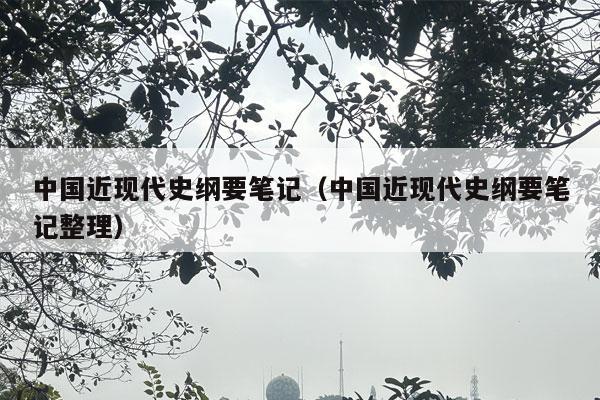 中国近现代史纲要笔记（中国近现代史纲要笔记整理）