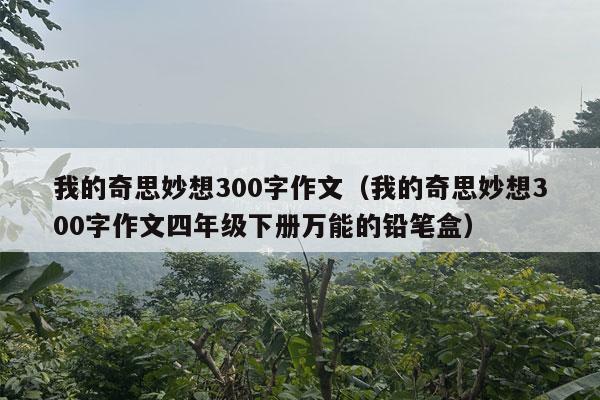 我的奇思妙想300字作文（我的奇思妙想300字作文四年级下册万能的铅笔盒）