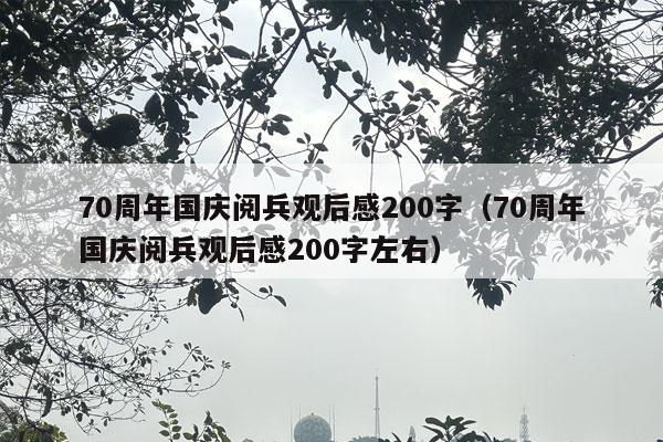 70周年国庆阅兵观后感200字（70周年国庆阅兵观后感200字左右）