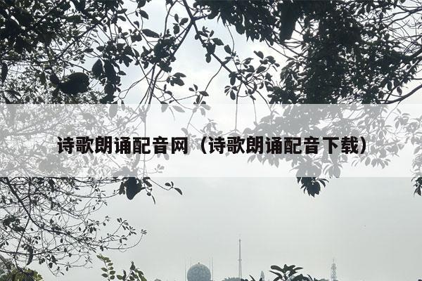 诗歌朗诵配音网（诗歌朗诵配音下载）