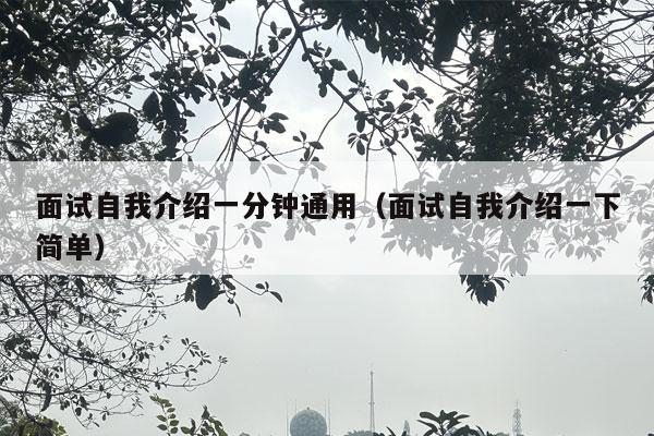 面试自我介绍一分钟通用（面试自我介绍一下简单）