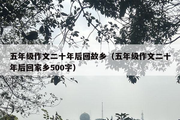 五年级作文二十年后回故乡（五年级作文二十年后回家乡500字）