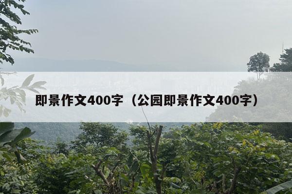 即景作文400字（公园即景作文400字）