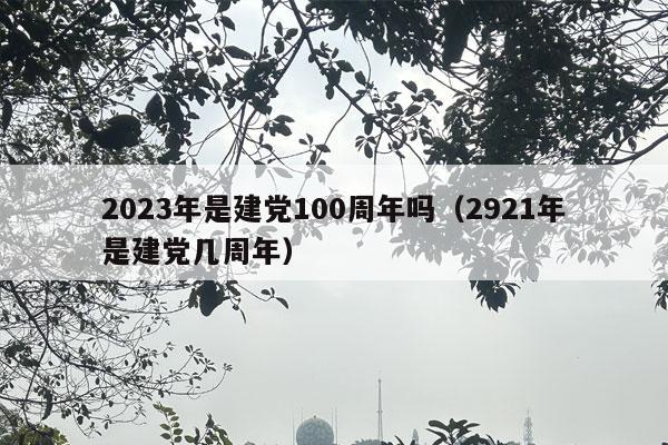 2023年是建党100周年吗（2921年是建党几周年）