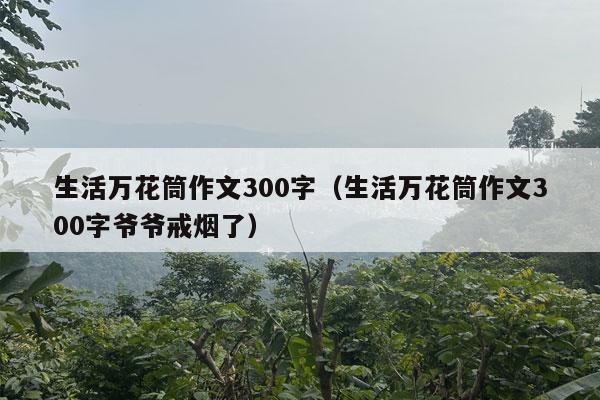 生活万花筒作文300字（生活万花筒作文300字爷爷戒烟了）