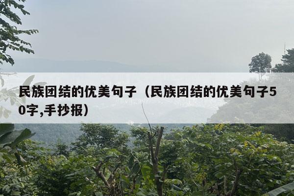 民族团结的优美句子（民族团结的优美句子50字,手抄报）