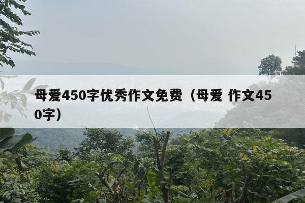 母爱450字优秀作文免费（母爱 作文450字）