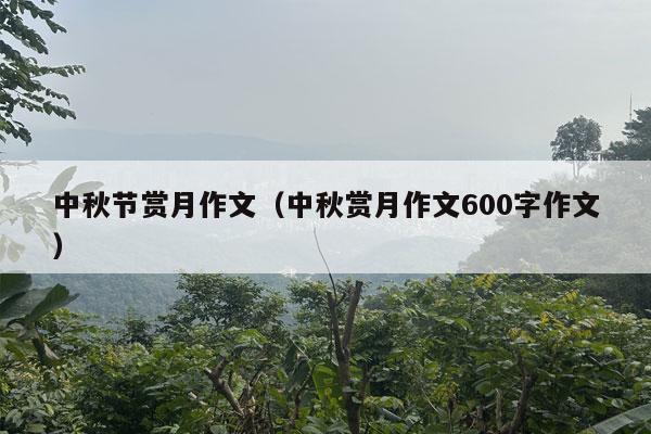 中秋节赏月作文（中秋赏月作文600字作文）