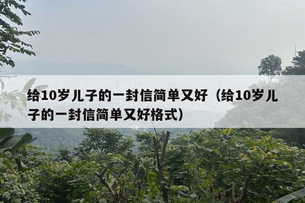 给10岁儿子的一封信简单又好（给10岁儿子的一封信简单又好格式）