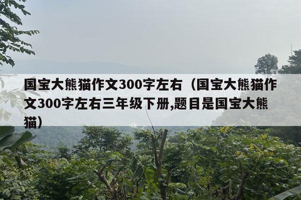 国宝大熊猫作文300字左右（国宝大熊猫作文300字左右三年级下册,题目是国宝大熊猫）