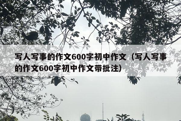 写人写事的作文600字初中作文（写人写事的作文600字初中作文带批注）