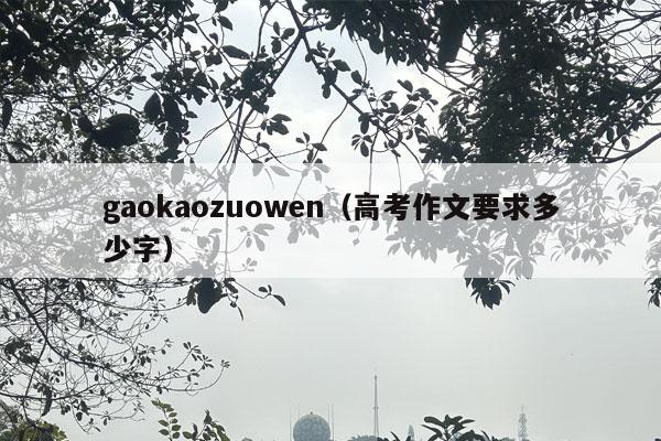 gaokaozuowen（高考作文要求多少字）