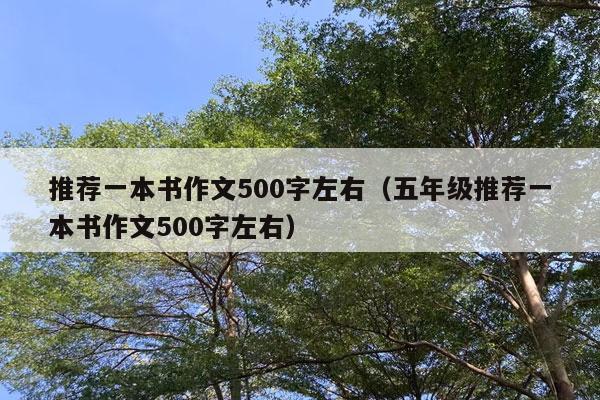 推荐一本书作文500字左右（五年级推荐一本书作文500字左右）