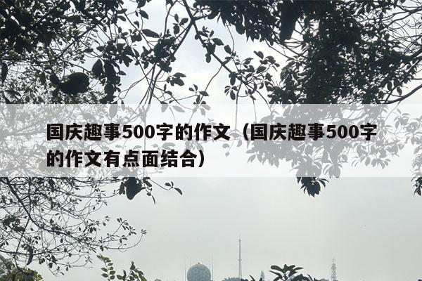 国庆趣事500字的作文（国庆趣事500字的作文有点面结合）