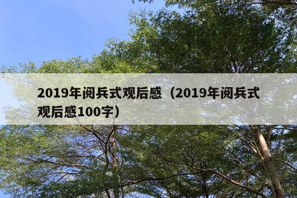 2019年阅兵式观后感（2019年阅兵式观后感100字）