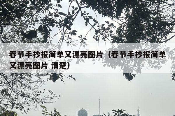 春节手抄报简单又漂亮图片（春节手抄报简单又漂亮图片 清楚）