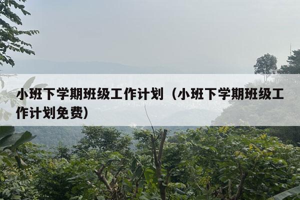 小班下学期班级工作计划（小班下学期班级工作计划免费）