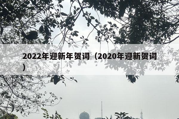 2022年迎新年贺词（2020年迎新贺词）