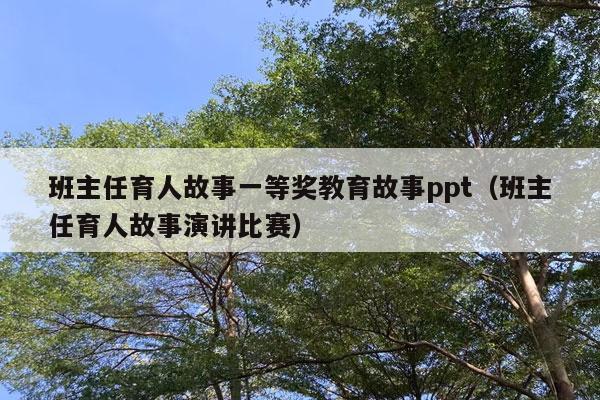 班主任育人故事一等奖教育故事ppt（班主任育人故事演讲比赛）