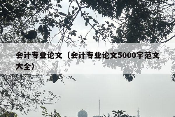 会计专业论文（会计专业论文5000字范文大全）