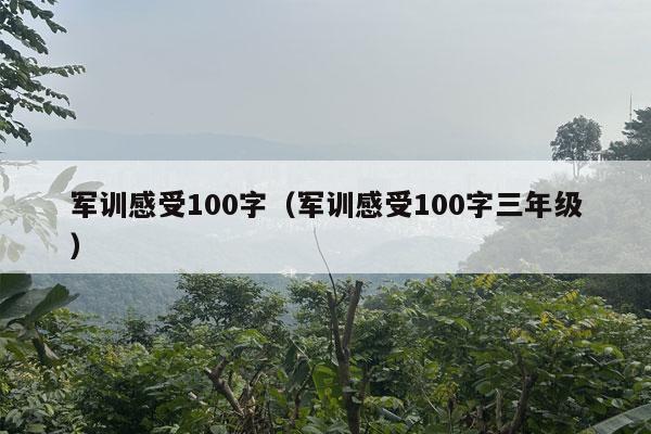 军训感受100字（军训感受100字三年级）