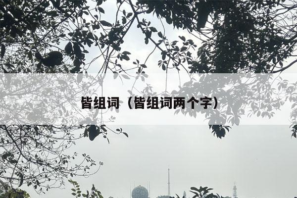 皆组词（皆组词两个字）